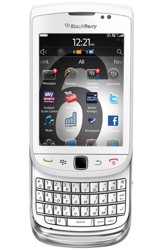 New Blackberry Torch 9800 Unlocked GSM Phone 3G OS 6 Touch QWERTY 5MP Cam White