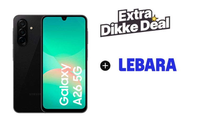 Ontvang de Samsung Galaxy A26 5G cadeau bij Lebara