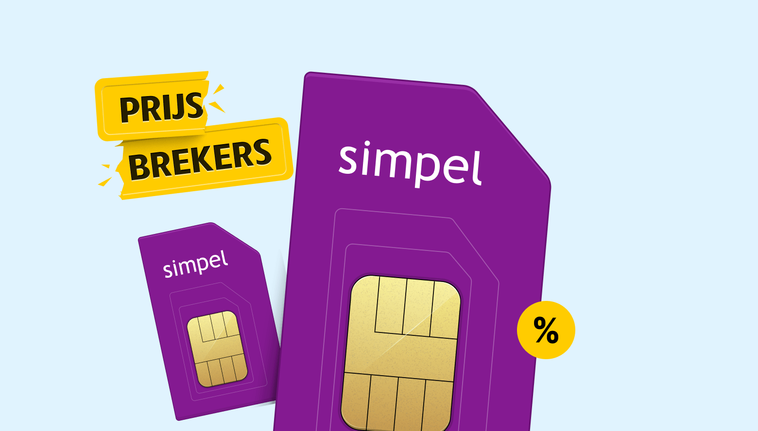 De eerste 12 maanden €1,- p/m voor je nieuwe Sim Only