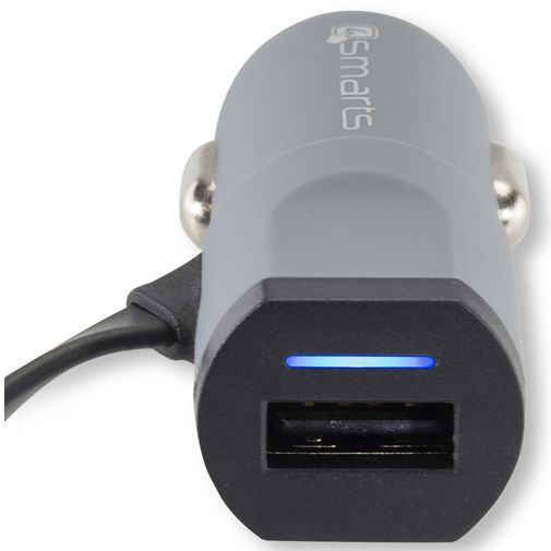 4smarts Autolader USB-C + MicroUSB Black