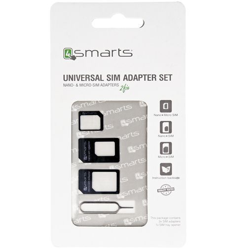 4smarts Universele SIM Adapter 3 pack
