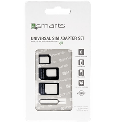 4smarts Yleinen SIM sovitin 3 pack