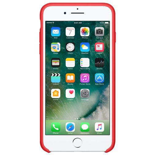 Apple Silicone Case Red iPhone 7 Plus