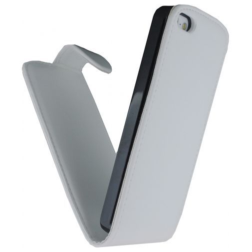 Xccess Leather Flip Case White Apple iPhone 5/5S/SE