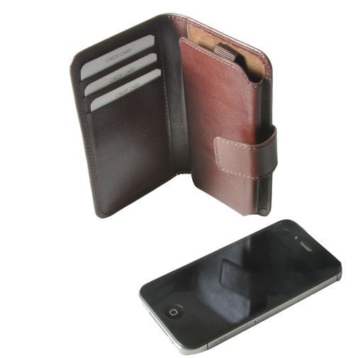Azuri Wallet Dark Brown iPhone 5/5S
