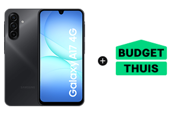 Ontvang de Samsung Galaxy A17 4G cadeau bij Budget Thuis