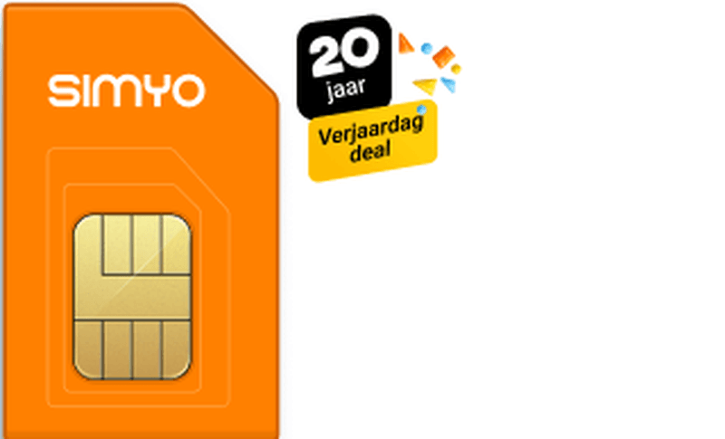 Ontvang €100,- cashback bij Simyo