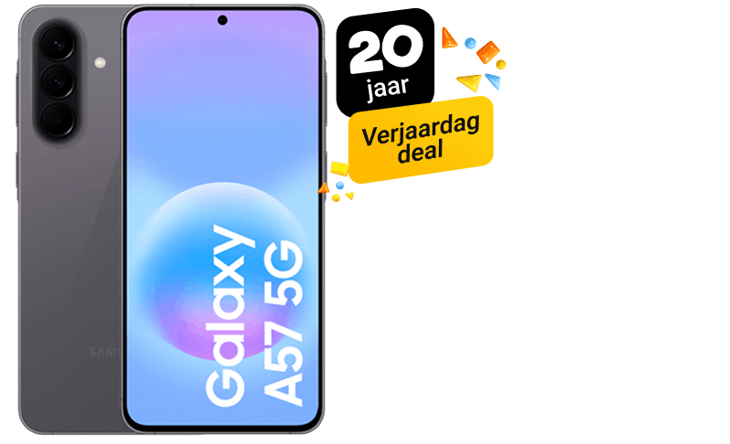 Tot €357,- korting op de Galaxy A57 5G