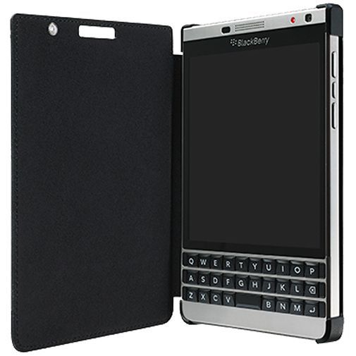 Blackberry Passport Silver Edition Leather Flip Case Black
