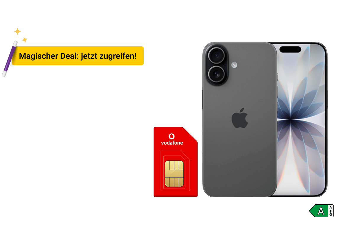 Sichere Dir Dein iPhone 17 mit Vodafone zum Top-Preis. Clicke hier um Dir den Magischen Deal zu sichern. Nur bis 6. Juli 23:59 Uhr erhältlich.