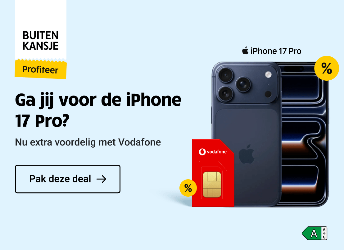 Buitenkansje: de Iphone 17 pro nu voordeliger, betaal minder met Vodafone