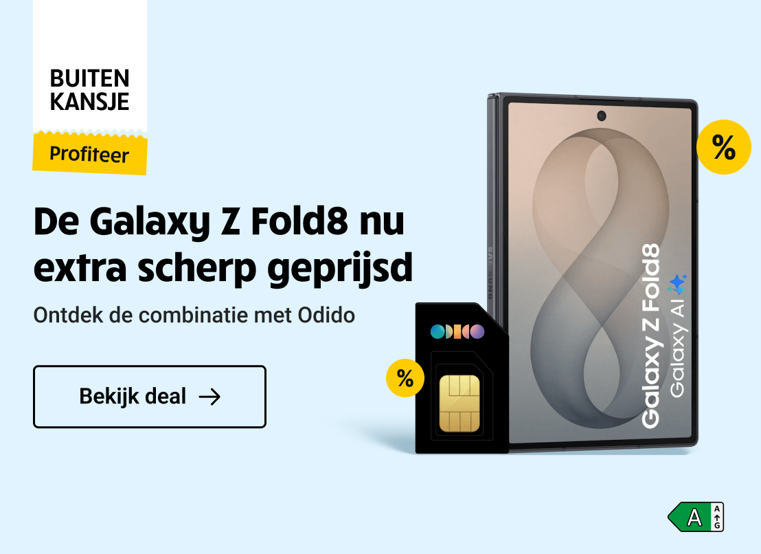 Buitenkansje: De Samsung Galaxy Z Fold8 nu extra voordelig met Odido.