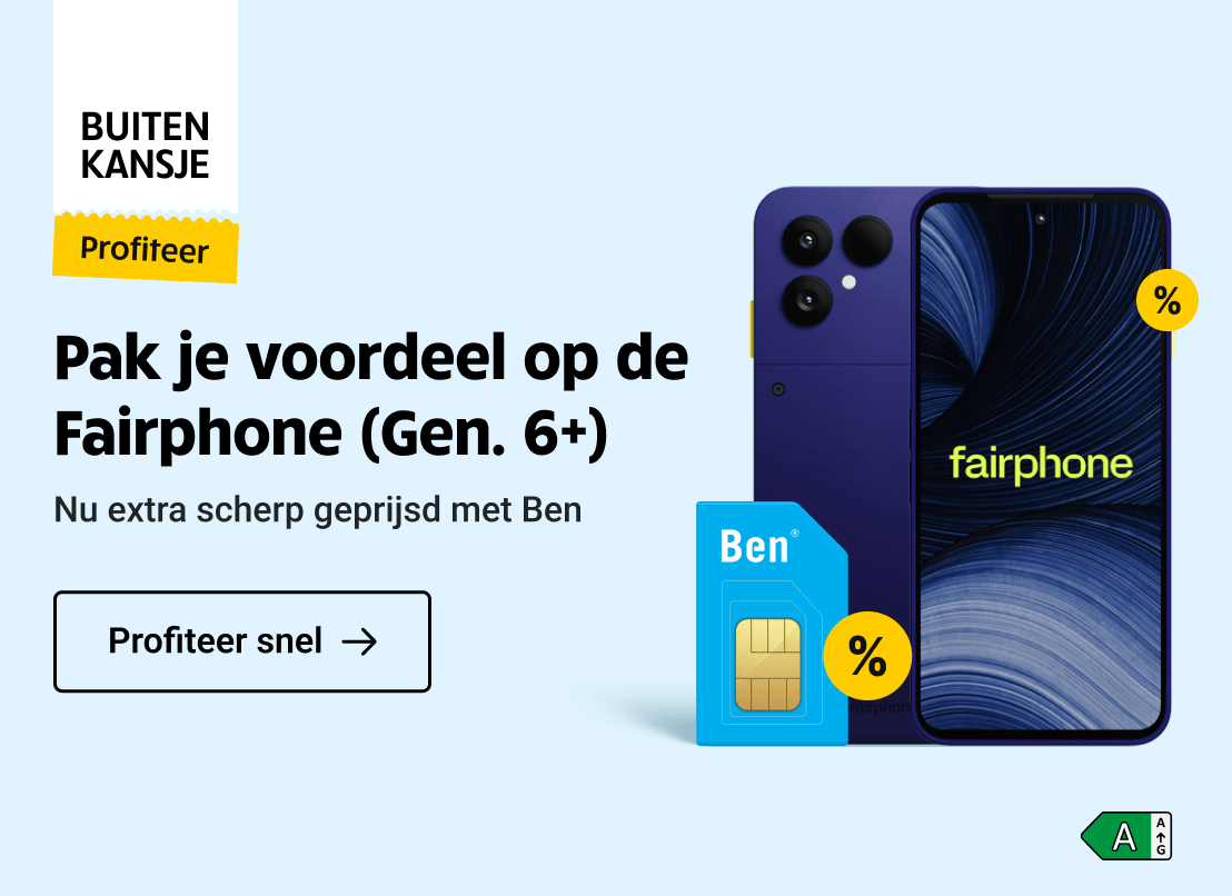 Buitenkansje: pak je voordeel op de Fairphone (Gen. 6+), nu extra scherp geprijsd met Ben.