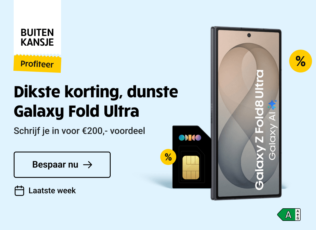 Buitenkansje: Samsung Galaxy Fold 8 met Odido. Schrijf je in voor €200 voordeel!