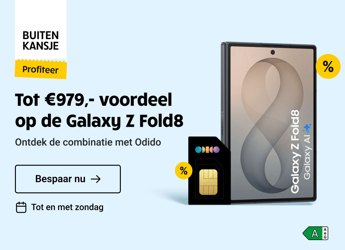 Buitenkansje: tot €979,- voordeel op de Galaxy Z Fold8 in combinatie met Odido.
