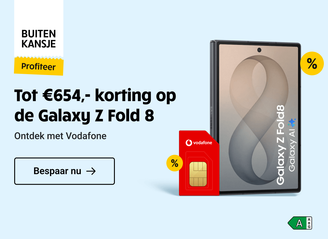 Buitenkansje: Tot €654,- korting op de Galaxy Z Fold 8 met Vodafone