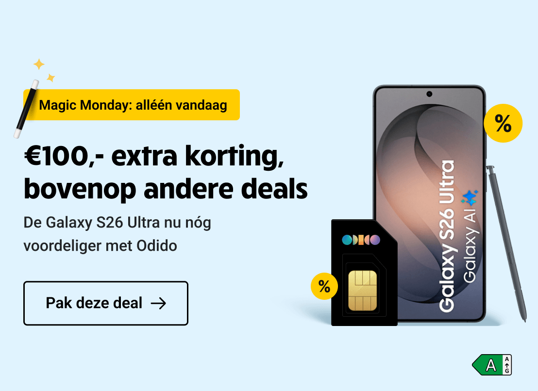 Magic Monday deal: Tot €100 extra voordeel op de S26 Ultra met Odido