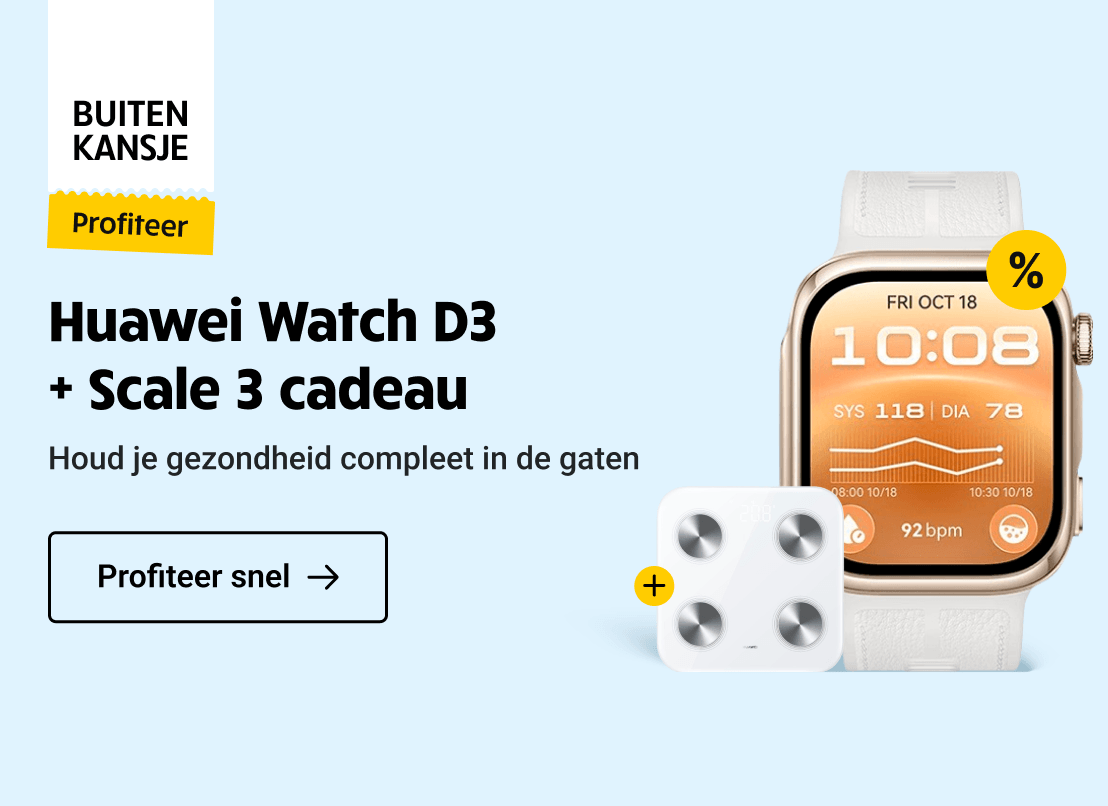 Buitenkansje: Huawei Watch D3 Zwart met een Scale 3 cadeau