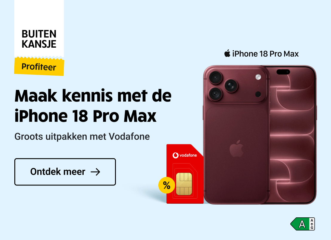 Buitenkansje: Maak kennis met de iPhone 18 Pro Max. Groots uitpakken met Vodafone