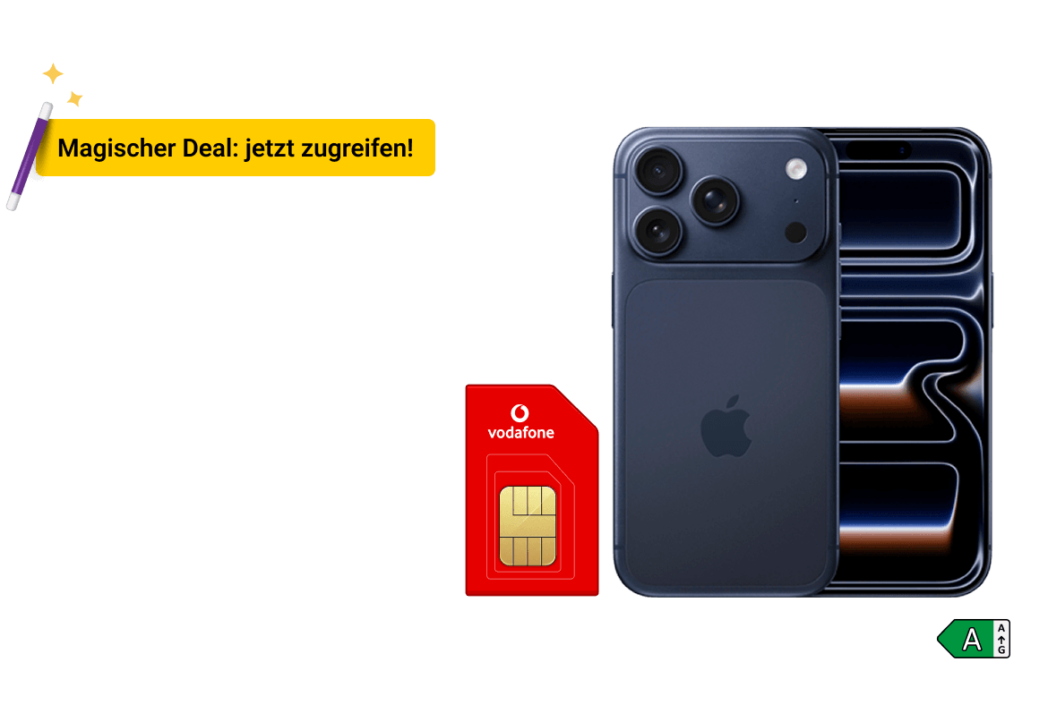 Hol Dir Dein iPhone 17 Pro Zusammen mit Vodafone im Vodafone-Netz. Nur bis 24. September 23:59 Uhr erhältlich.  