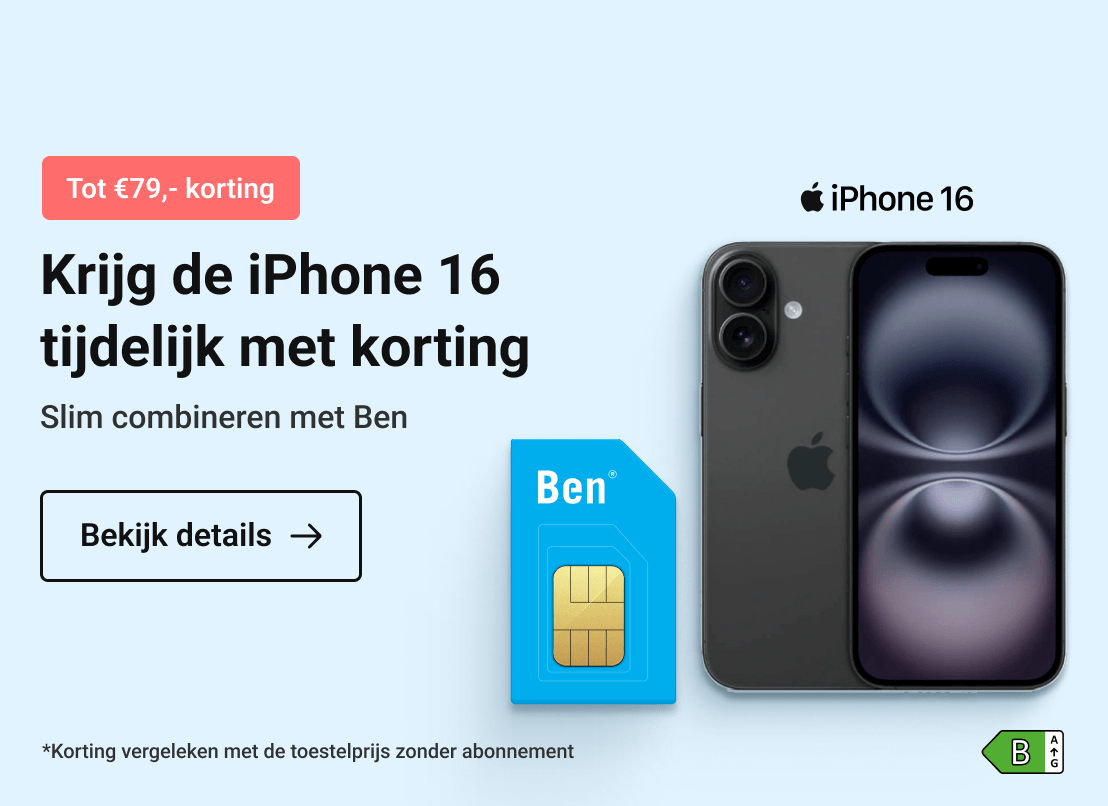 Week 7'26 - belsimpel - hero 3 - iPhone 16 + Ben 