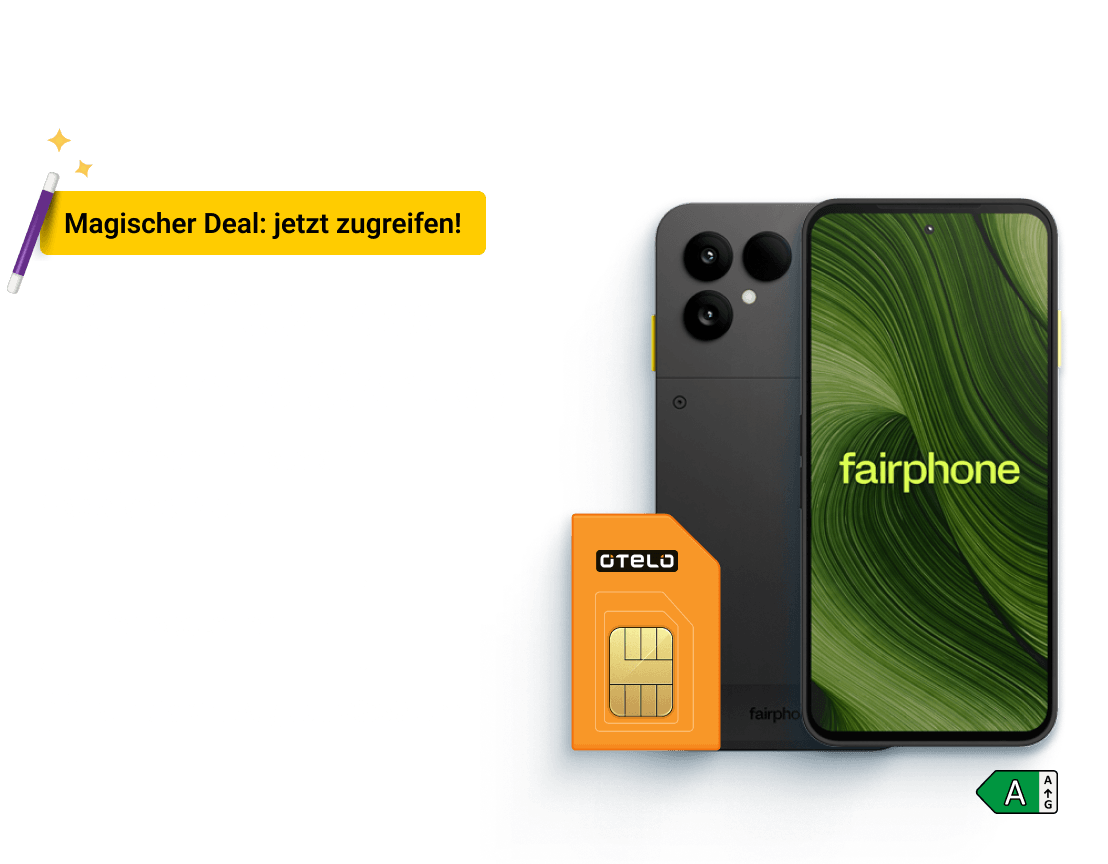 Hol Dir Dein Fairphone (Gen.6) Zusammen mit otelo im Vodafone-Netz. Nur bis 27. August 23:59 Uhr erhältlich.  