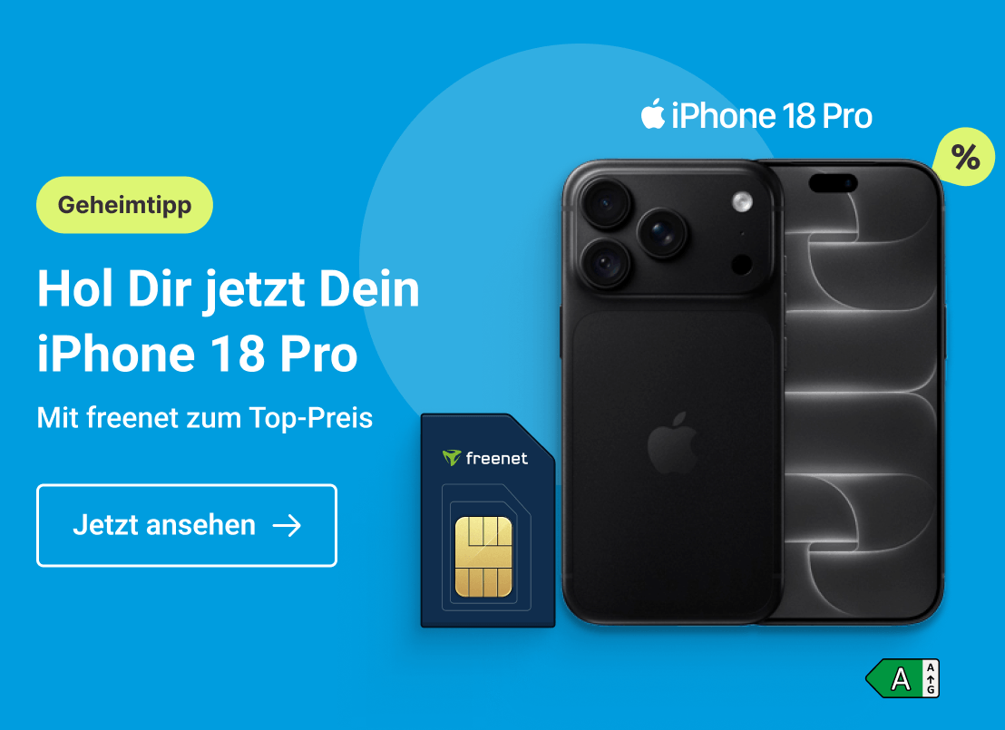 Hol Dir jetzt Dein iPhone 18 Pro. Mit freenet zum Top-Preis. Clicke hier und sichere Dir diesen Deal.