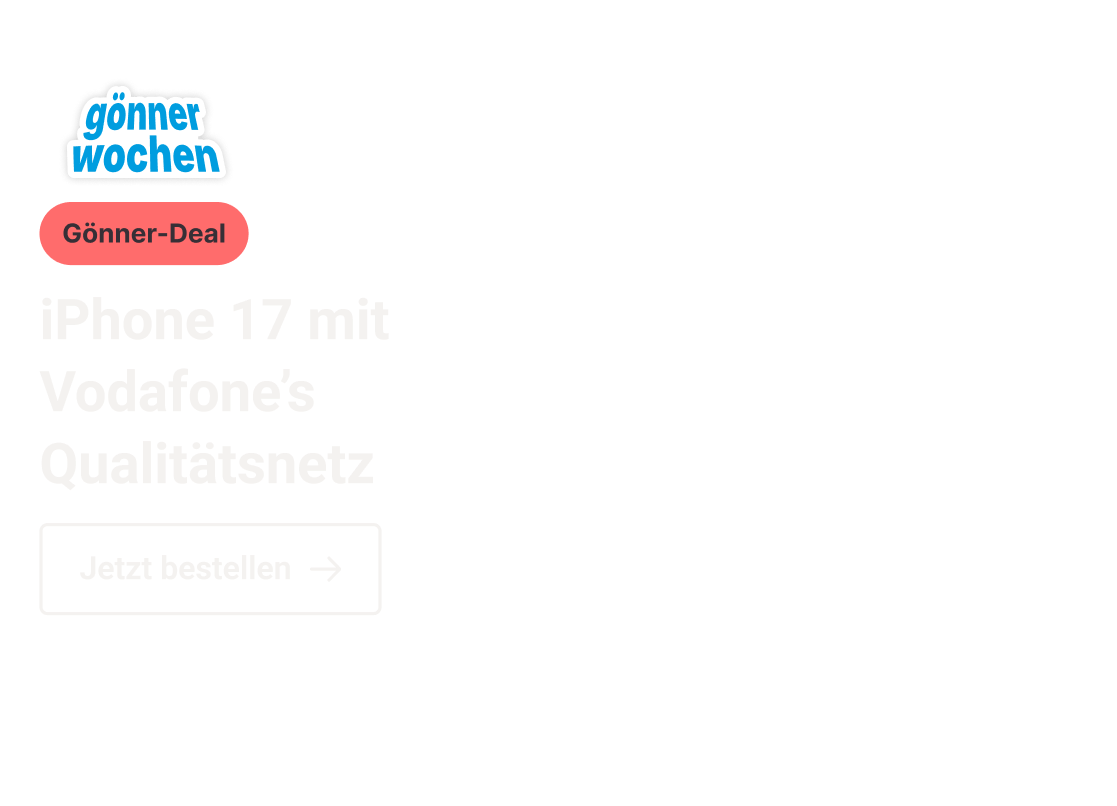 iPhone 17 mit Vodafone's Qualitätsnetz