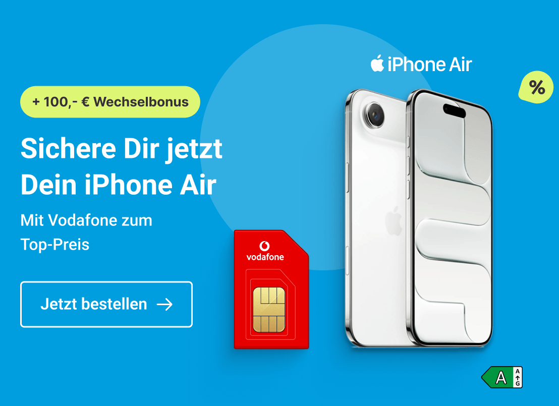Sichere Dir jetzt Dein iPhone Air. Mit Vodafone zum Top-Preis.  Clicke hier um Dir diesen Deal zu sichern.