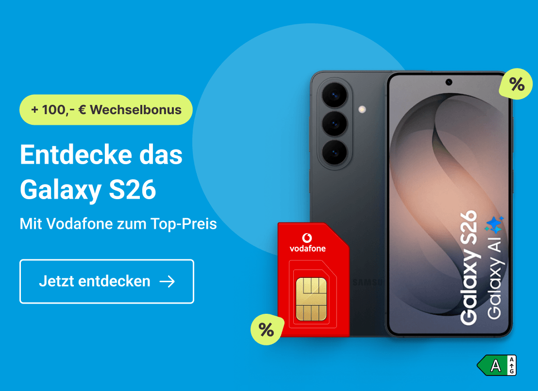 Entdecke das Galaxy S26. Mit Vodafone zum Top-Preis. Clicke hier um Dir diesen Deal zu sichern.