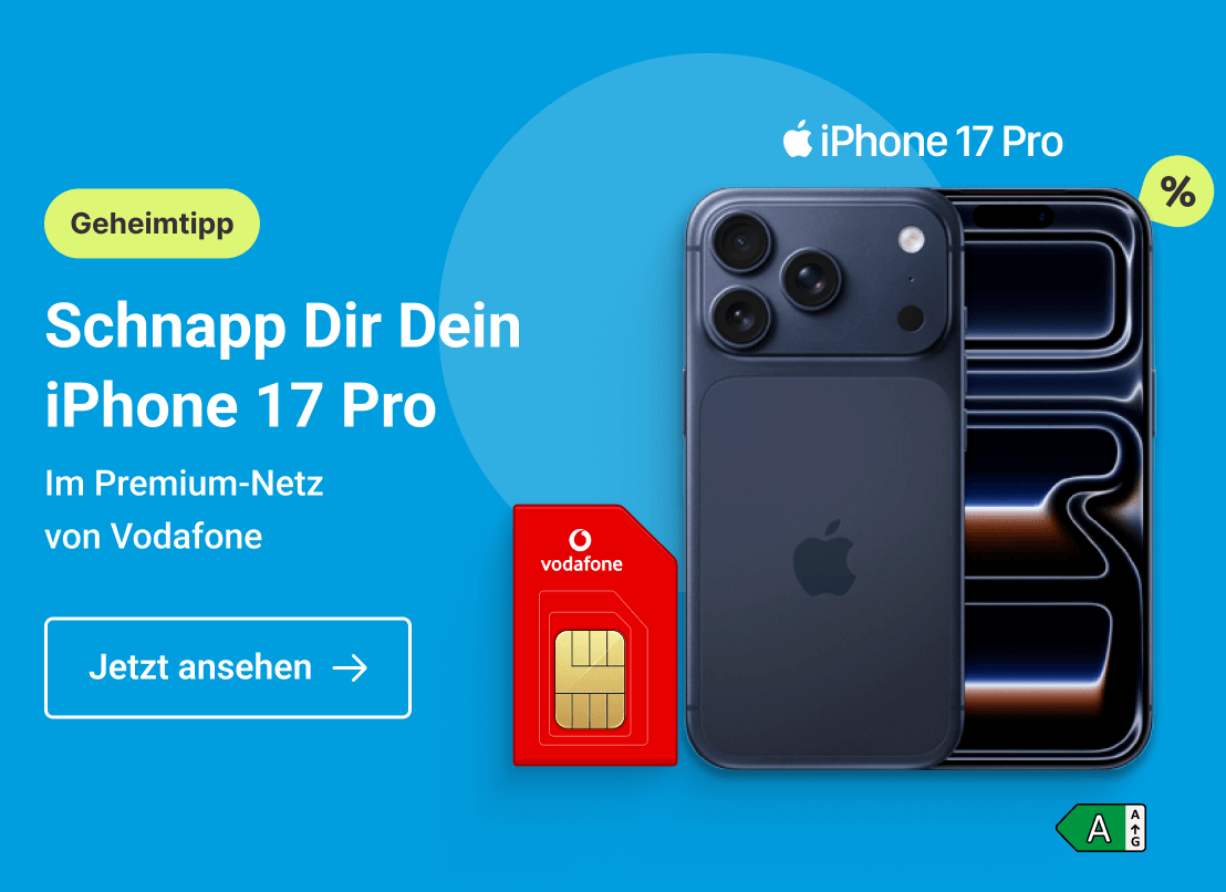 Schnapp Dir Dein iPhone 17 Pro. Im Premium-Netz von Vodafone. Clicke hier um Dir diesen Deal zu sichern.