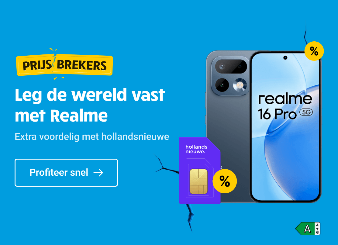 Prijsbrekers-aanbieding: Leg de wereld vast met Realme. voordelig met hollandsnieuwe