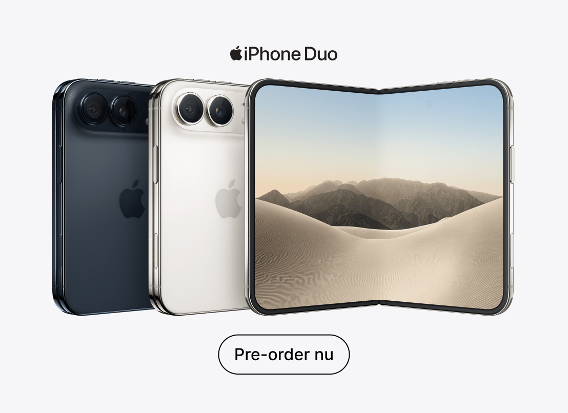 Nieuw: de iPhone Duo! Ontdek de allereerste opvouwbare iPhone van Apple en bestel hem nu.