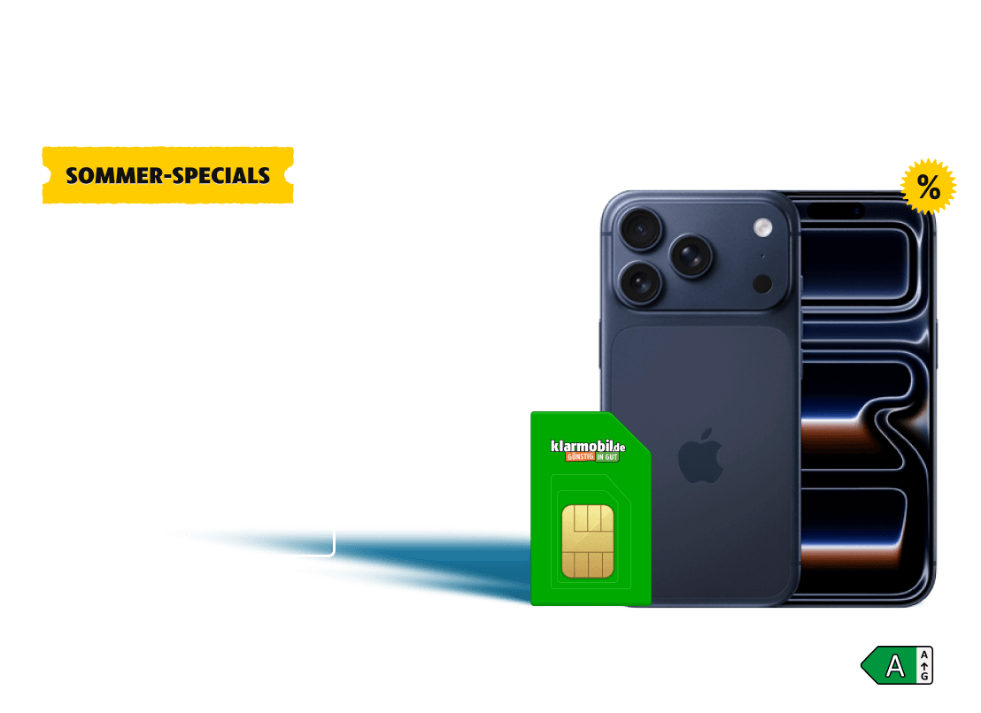 Sommer-Specials Deal: iPhone 17 Pro zusammen mit klarmobil 
