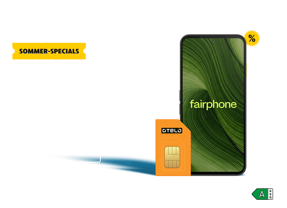 Sommer-Specials Deal: Entdecke Dein Fairphone Gen 6 mit otelo im Qualitätsnetz der Telekom. Clicke hier um dir diesen Deal zu sichern.