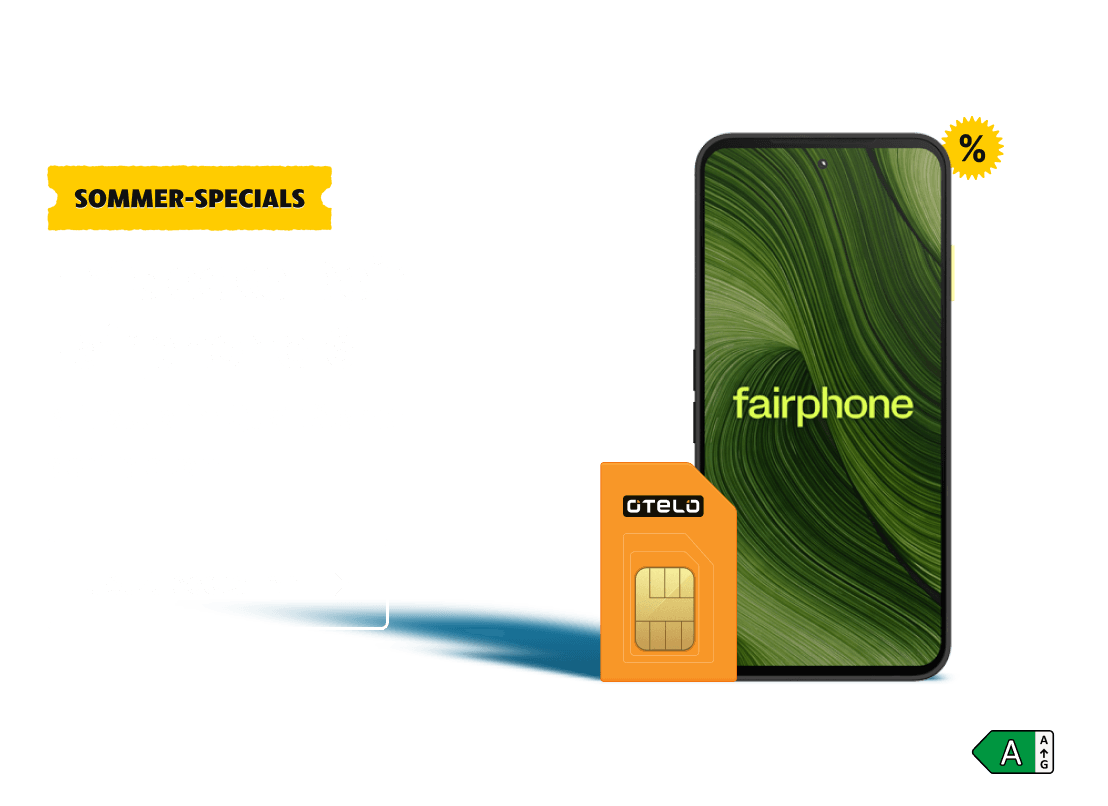 Sommer-Specials Deal: Entdecke Dein Fairphone 6 mit otelo im Qualitätsnetz der Telekom. Clicke hier um dir diesen Deal zu sichern.
