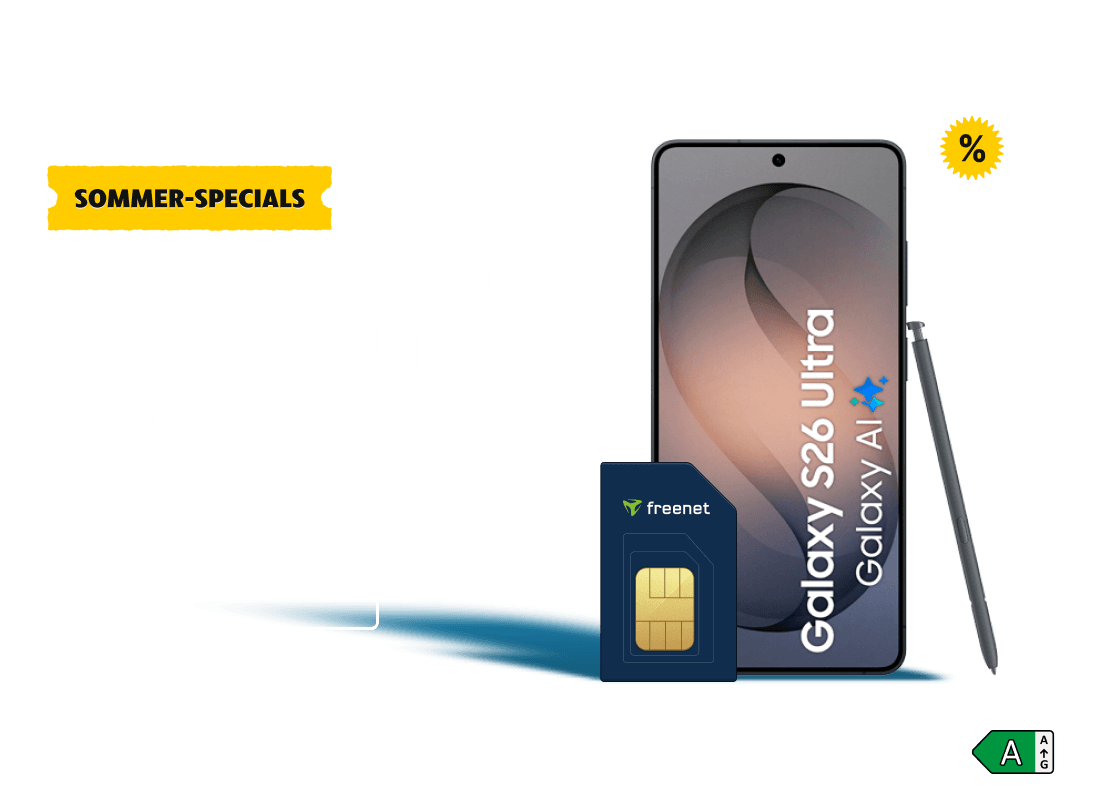 Sommer-Specials Deal: Samsung Galaxy S26 Ultra mit freenet und 50,- € Cashback