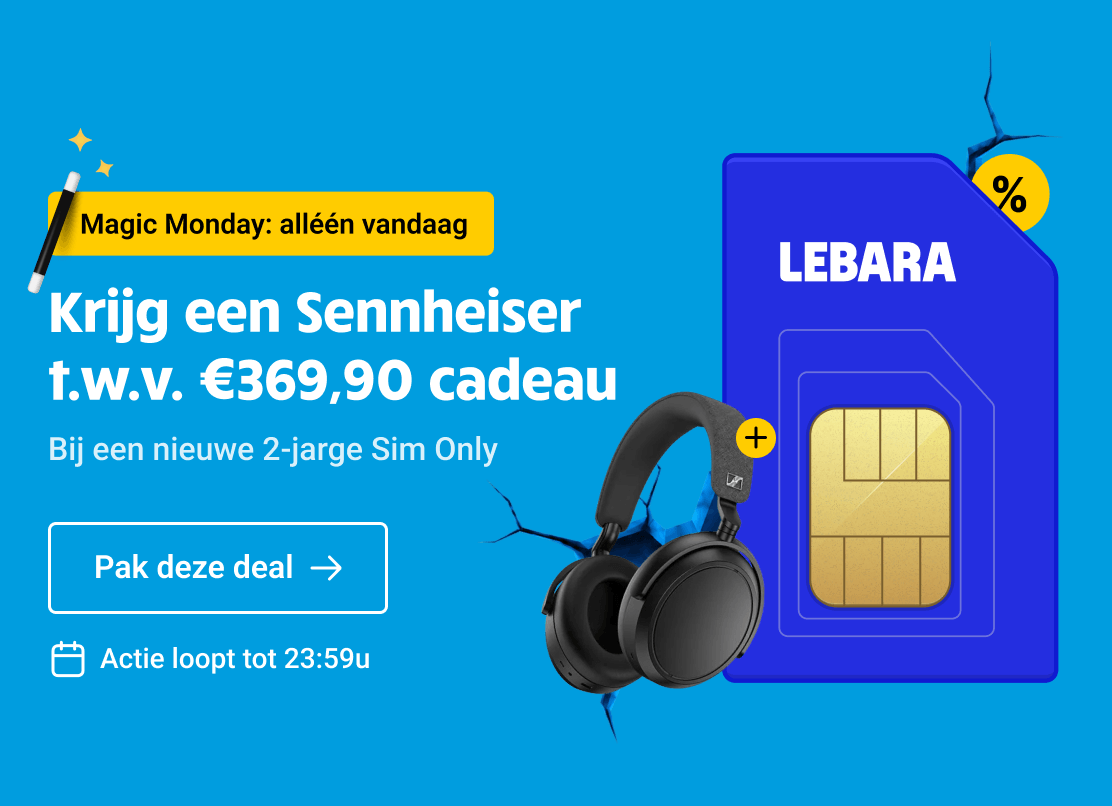 Prijsbreker: Ontvang een Sennheiser-koptelefoon t.w.v. €369,90 cadeau bij Lebara 