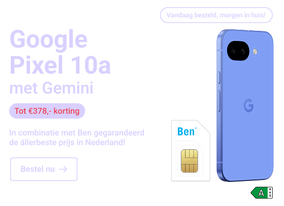 Week 10'26 - belsimpel - Hero 2 Google pixel 10a on-shelf