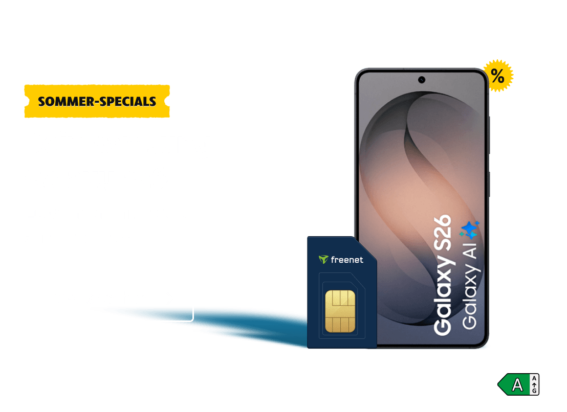 Sommer-Specials Deal: Dein Samsung Galaxy S26 zusammen mit freenet zum Top-Preis. Clicke hier um Dir diesen Deal zu sichern.