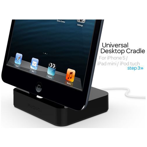 KiDiGi Desktop Cradle Black Apple Lightning