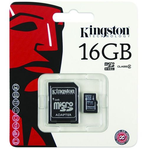 Kingston microSDHC 16GB Class 4 + adapter