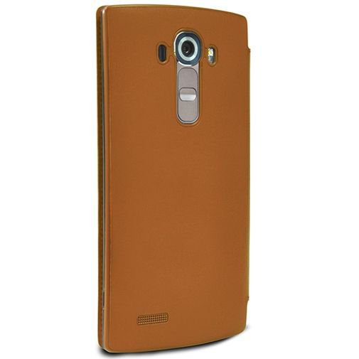 apotheek Afdeling houding LG Quick Circle Case Leather Brown LG G4 - Belsimpel