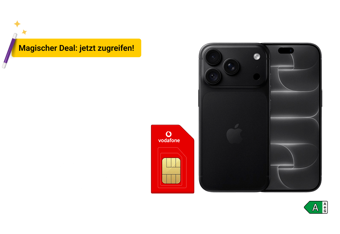 Entdecke das neue iPhone 18 Pro  Zusammen mit Vodafone  120,- € Cashback sichern. Clicke hier auf den Deal um ihn Dir bis zum 17. September um 23:59 Uhr zu sichern.