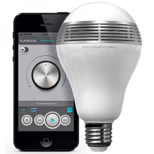 MiPow Playbulb Bluetooth Smart LED Speaker Lite White Silver