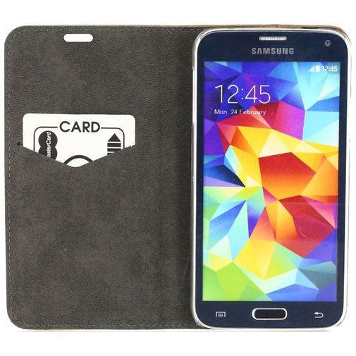 Mobilize Premium Magnet Book Case Brown Samsung Galaxy S5/S5 Plus/S5 Neo