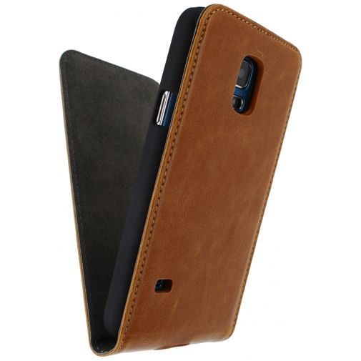 Mobilize Premium Magnet Flip Case Brown Samsung Galaxy S5 Mini
