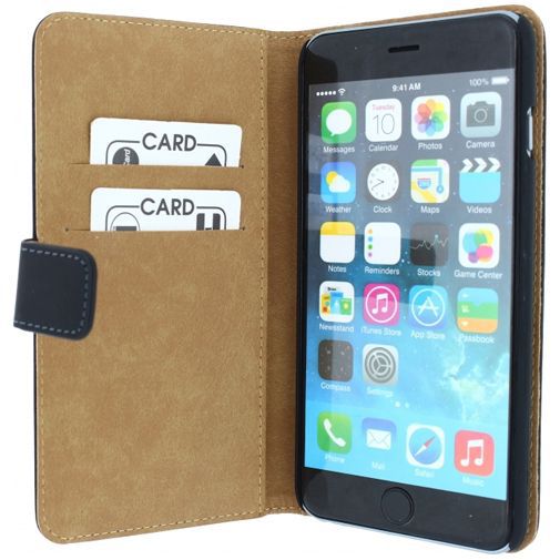 Mobilize Slim Wallet Book Case Black Apple iPhone 6 Plus/6S Plus
