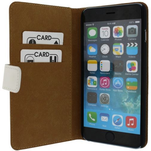 Mobilize Slim Wallet Book Case White Apple iPhone 6 Plus/6S Plus