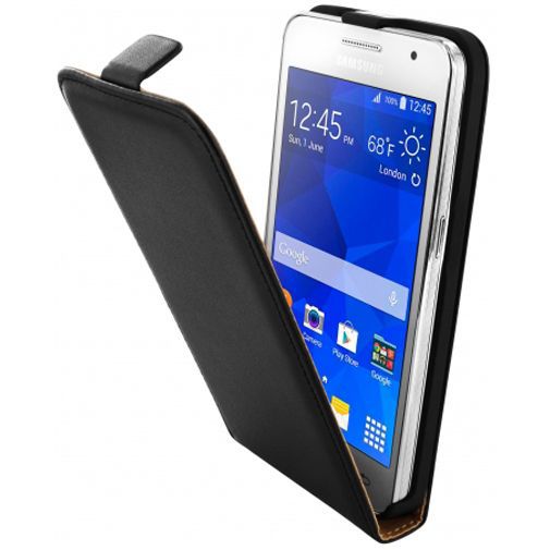 Mobiparts Essential Flip Case Black Samsung Galaxy Core 2